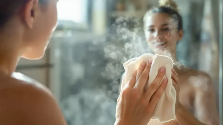 Hoe een druppel afwasmiddel de beslagen badkamerspiegels ontmist