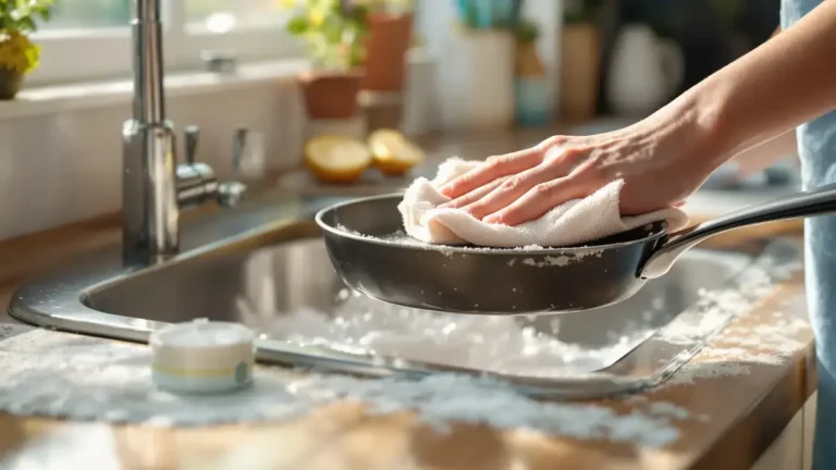 Hoe een aangekoekte pan schoonmaken zonder het oppervlak te krassen of te beschadigen